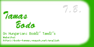 tamas bodo business card